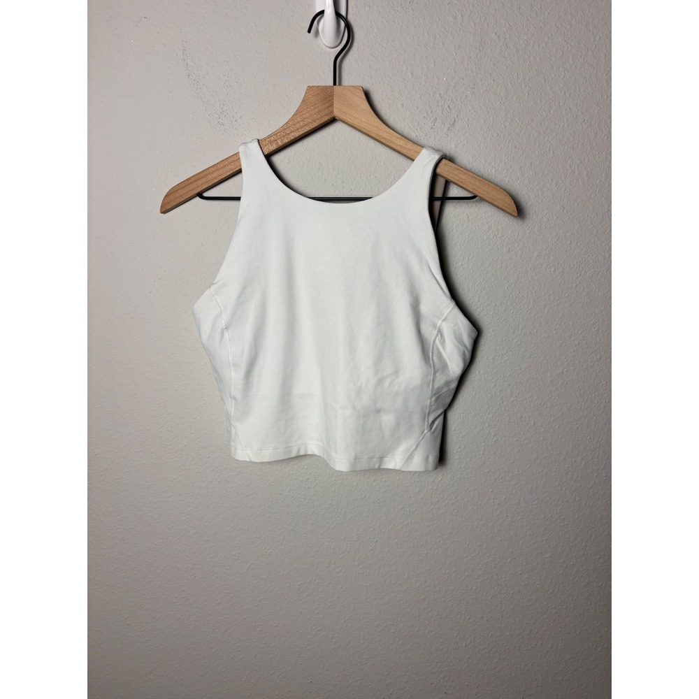 Lululemon Align High-Neck Tank Top White Size 10 Nulu Yoga Crop Bra